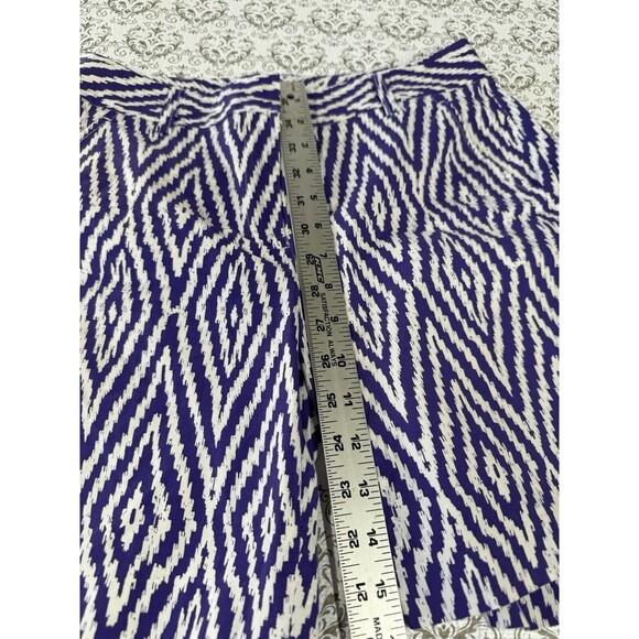 Women's J. McLaughlin Dawson Shorts Purple/White Diamond Print 3% Spandex Size 4 - Picture 7 of 9
